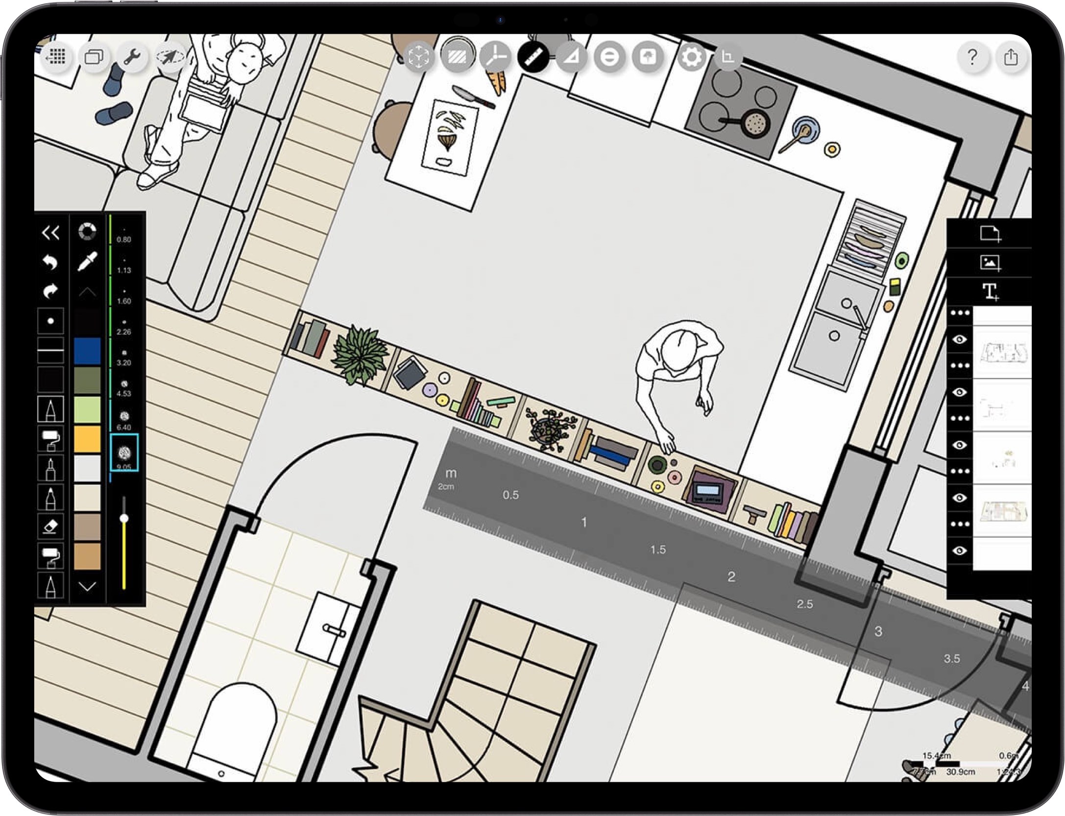 best App for architects _ iPad drawing for architecture _  floor plan drawing