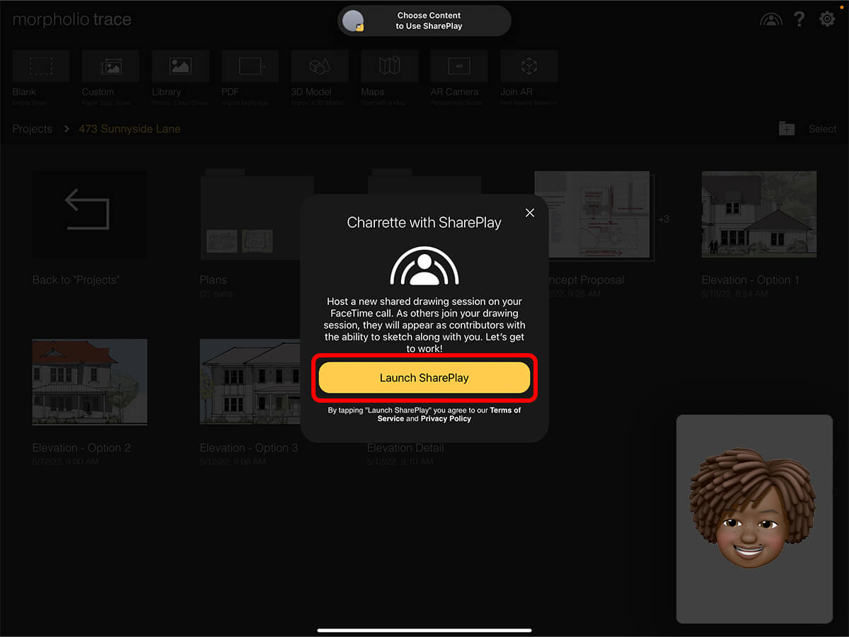 Charette with SharePlay