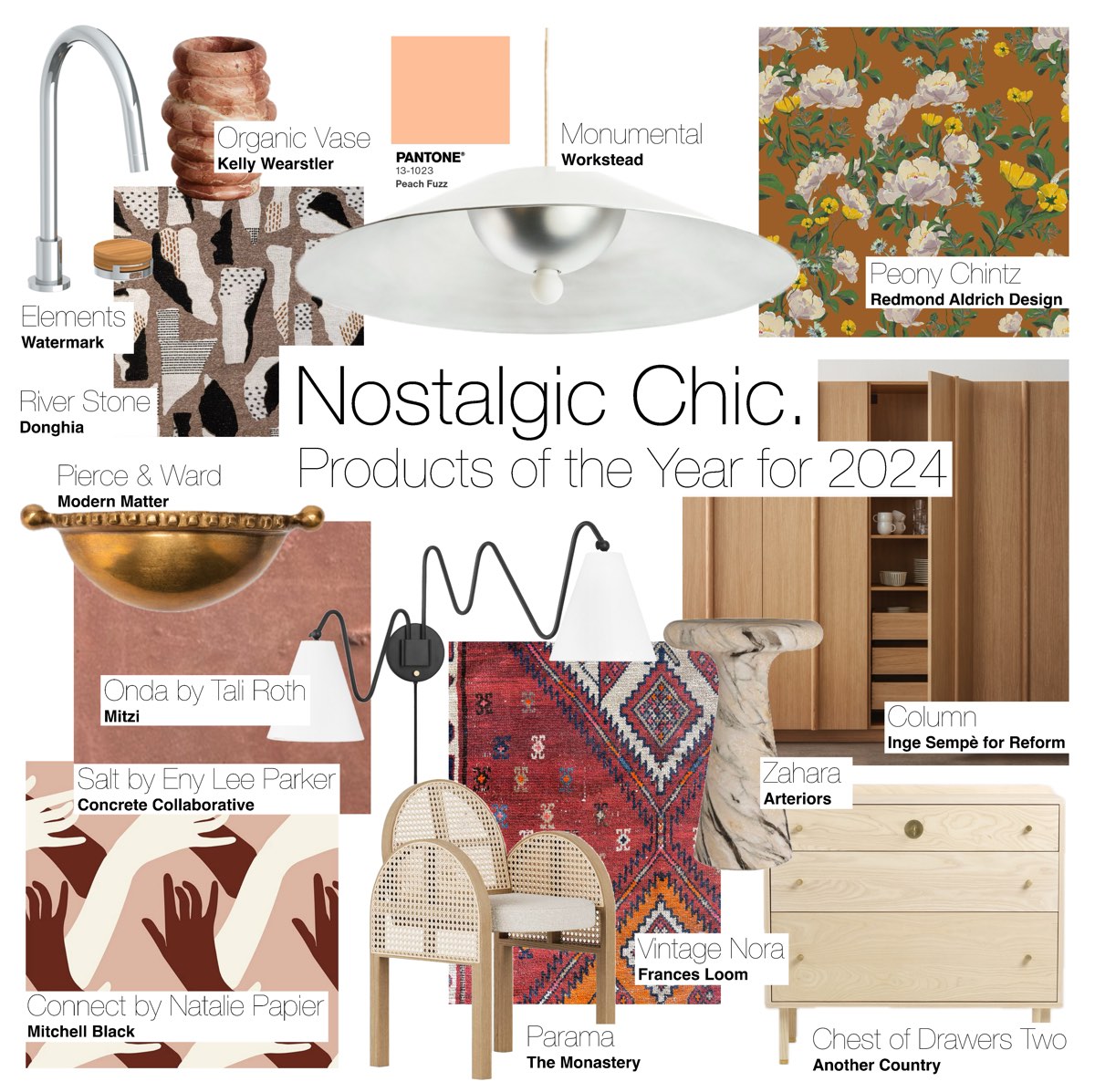 Morpholio Board: Best Interior Design Brands_Furniture Mood Board_ Best Furniture Brands_2024_Nostalgic Chic moodboard